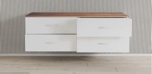 Komoda z szufladami na okulary i akcesoria - 2 rzędy szuflad