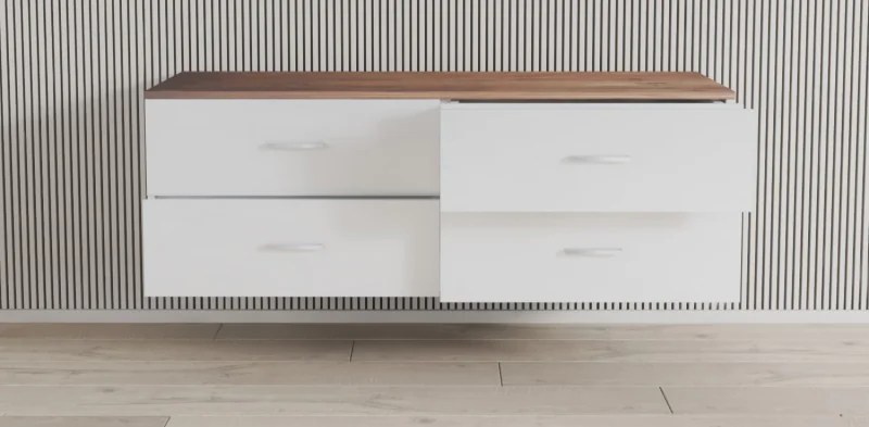 Komoda z szufladami na okulary i akcesoria - 2 rzędy szuflad