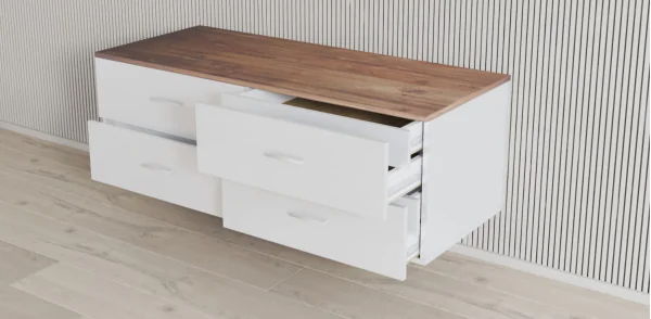 Komoda z szufladami na okulary i akcesoria - 2 rzędy szuflad