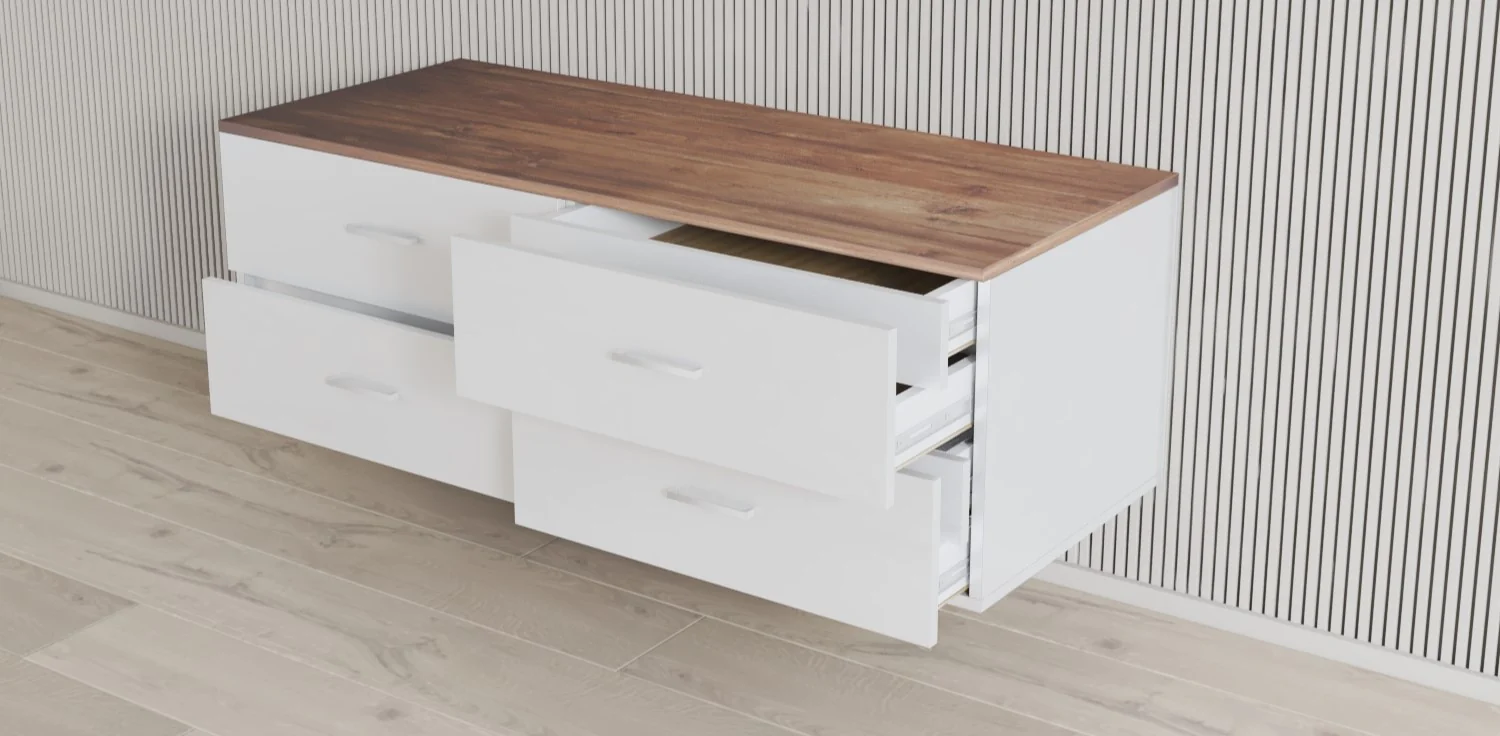 Komoda z szufladami na okulary i akcesoria - 2 rzędy szuflad