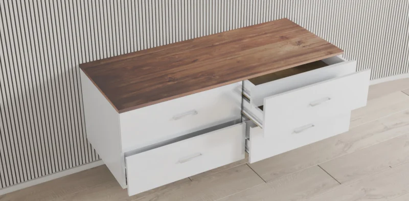 Komoda z szufladami na okulary i akcesoria - 2 rzędy szuflad