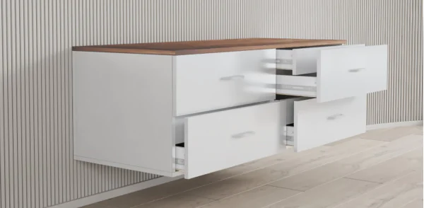 Komoda z szufladami na okulary i akcesoria - 2 rzędy szuflad