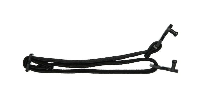 Regulowana gumka do okularów dziecięcych, czarna z kołeczkiem na zatrzask do modeli 3055, 3059