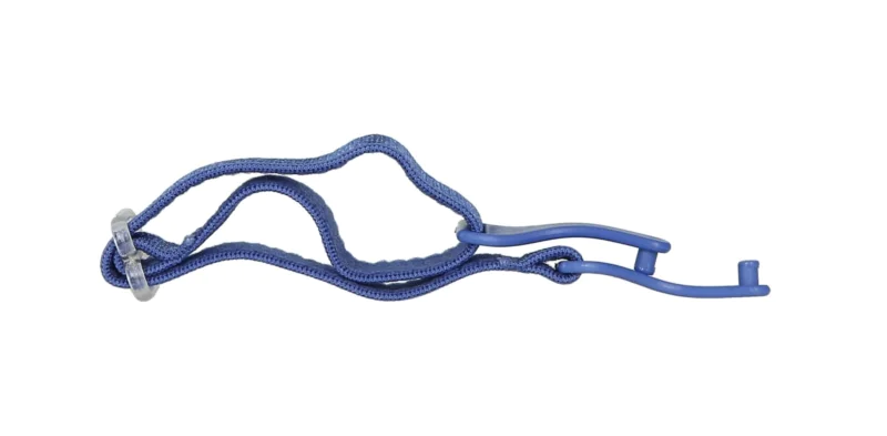 Regulowana gumka do okularów dziecięcych, granatowa z kołeczkiem na zatrzask do modelu 3057